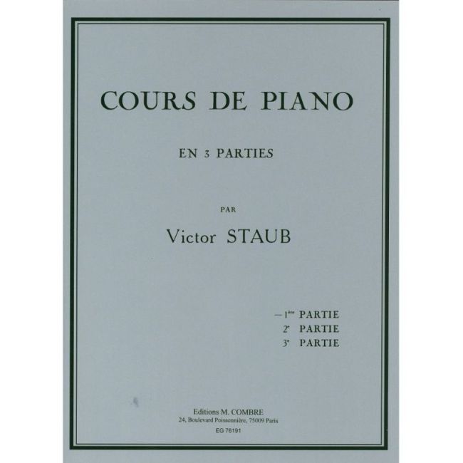 Staub, Victor - Cours de piano Vol.1
