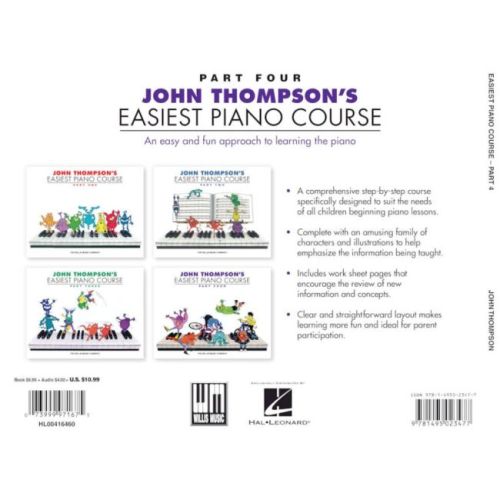 John Thompson's Easiest Piano Course Part 4 +Audio
