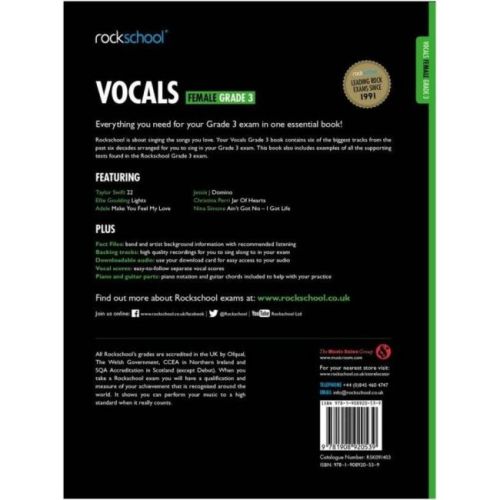 Rockschool: Vocals Grade 3 - Female 2014-2017