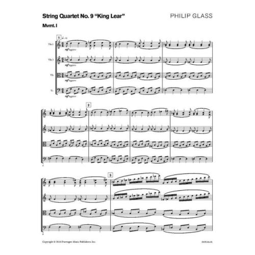 Glass, Philip - String Quartet No. 9