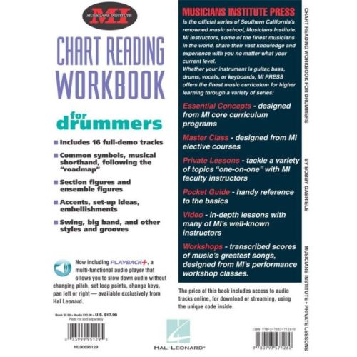 Gabriele, Bobby - Chart Reading Workbook for Drummers