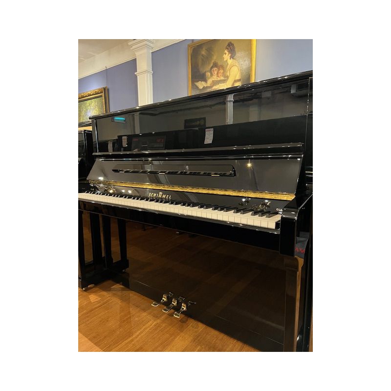 Pre-Owned Schimmel Classic C124T Upright Piano in Black Polyester