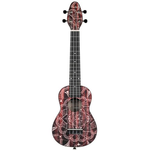 Ortega Keiki Red Kaleidoscope Soprano Ukulele Kit