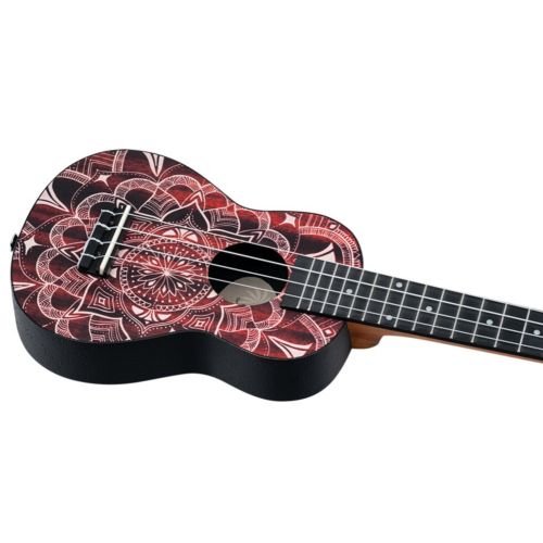 Ortega Keiki Red Kaleidoscope Soprano Ukulele Kit