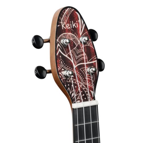 Ortega Keiki Red Kaleidoscope Soprano Ukulele Kit