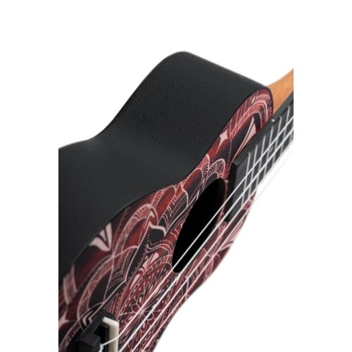 Ortega Keiki Red Kaleidoscope Soprano Ukulele Kit