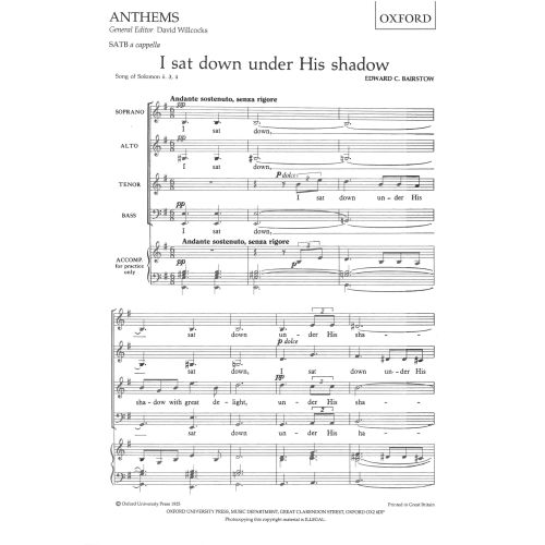 Bairstow, Edward C. - I sat...