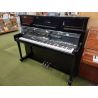 Pre-Owned May Berlin M121T Upright Piano in Black Polyester with Chrome Fittings