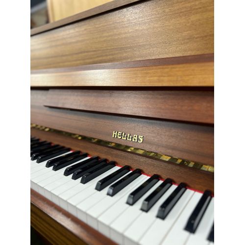 Pre-Owned Hellas Upright Piano in Mahogany Satin